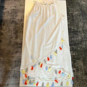 Fun vacation tassel shift dress